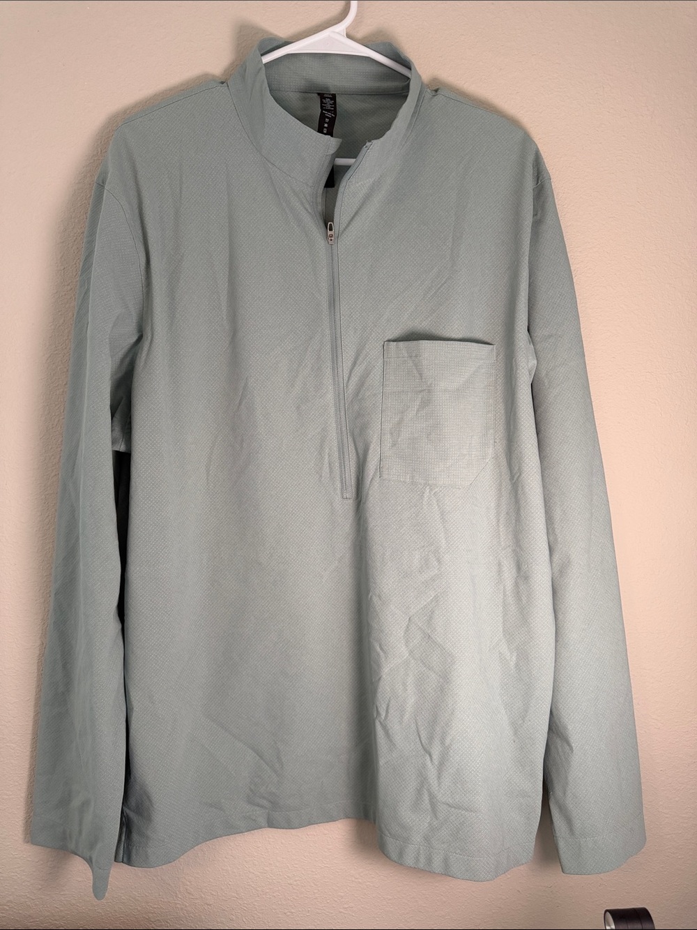 Lululemon Men's Light Sage Pullover Quarter-Zip Jacket